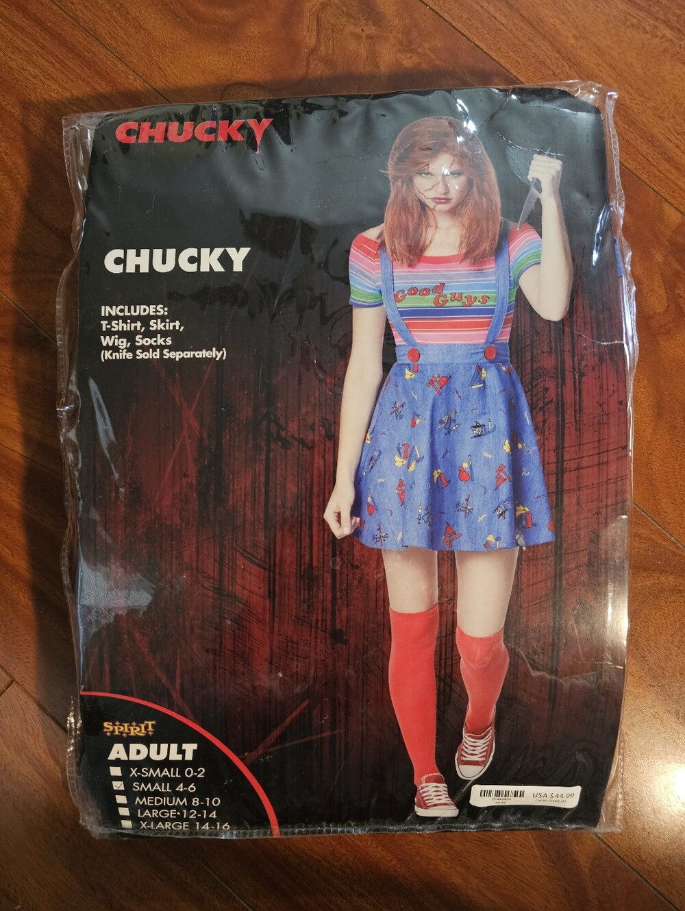 Spirit Halloween Adult Chucky Dress Costume Womens Horror Movie Cosplay NWOT S